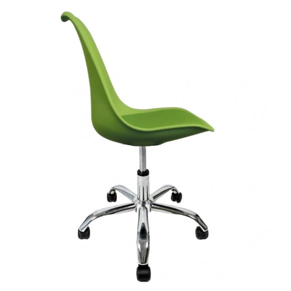 Soho Green Plastic Desk Chair with Swivel Base