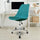 Soho Teal Plastic Desk Chair with Swivel Base