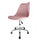 Soho Blush Pink Plastic Desk Chair with Swivel Base