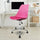 Soho Bright Pink Plastic Desk Chair with Swivel Base