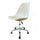 Soho Vanilla Plastic Desk Chair with Swivel Base