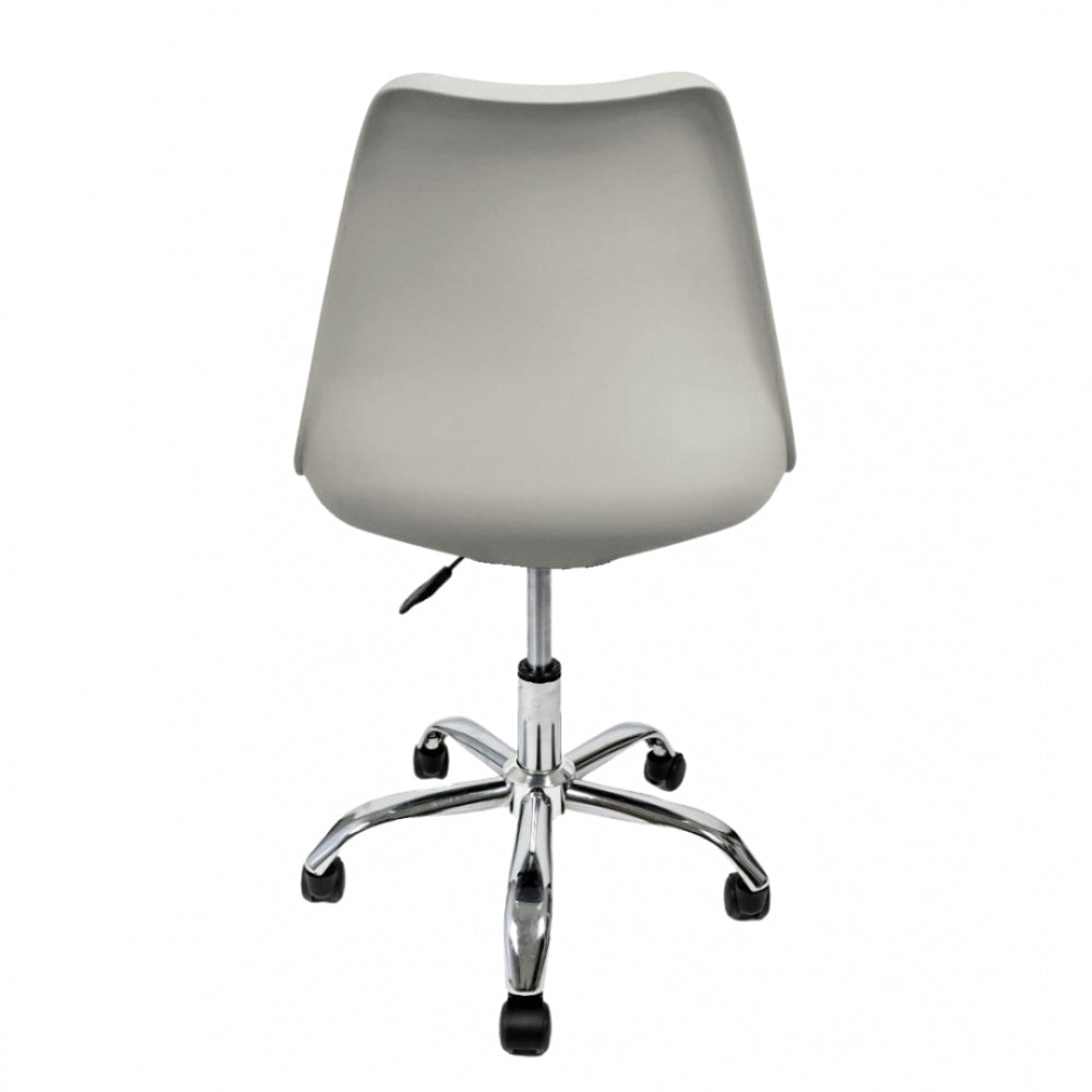 Soho Light Grey Plastic Desk Chair with Swivel Base