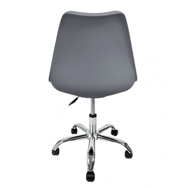 Soho Dark Grey Plastic Desk Chair with Swivel Base