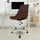 Soho Chocolate Plastic Desk Chair with Swivel Base