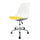 Soho White and Yellow Plastic Desk Chair with Swivel Base