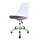 Soho White and Aubergine Plastic Desk Chair with Swivel Base