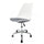 Soho White and Dark Grey Plastic Desk Chair with Swivel Base