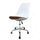 Soho White and Chocolate Plastic Desk Chair with Swivel Base