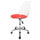 Soho Clear and Red Plastic Desk Chair with Swivel Base