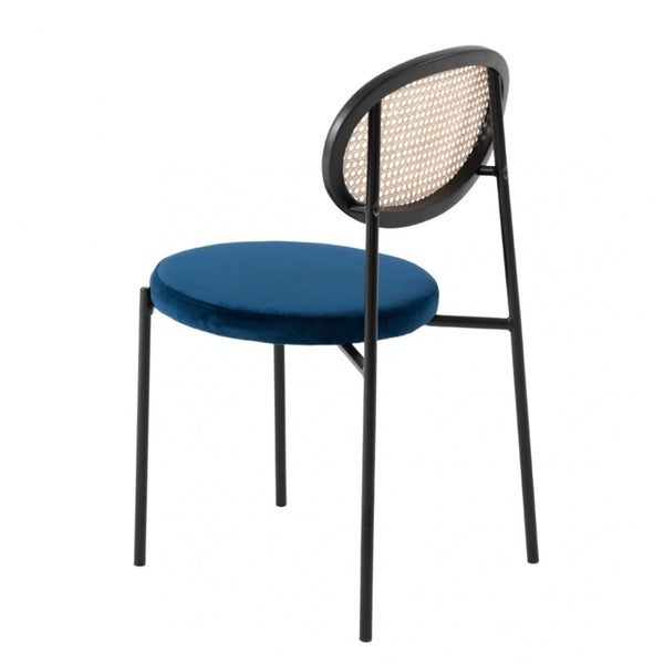 Fusion Living Paris Navy Velvet Dining Chair