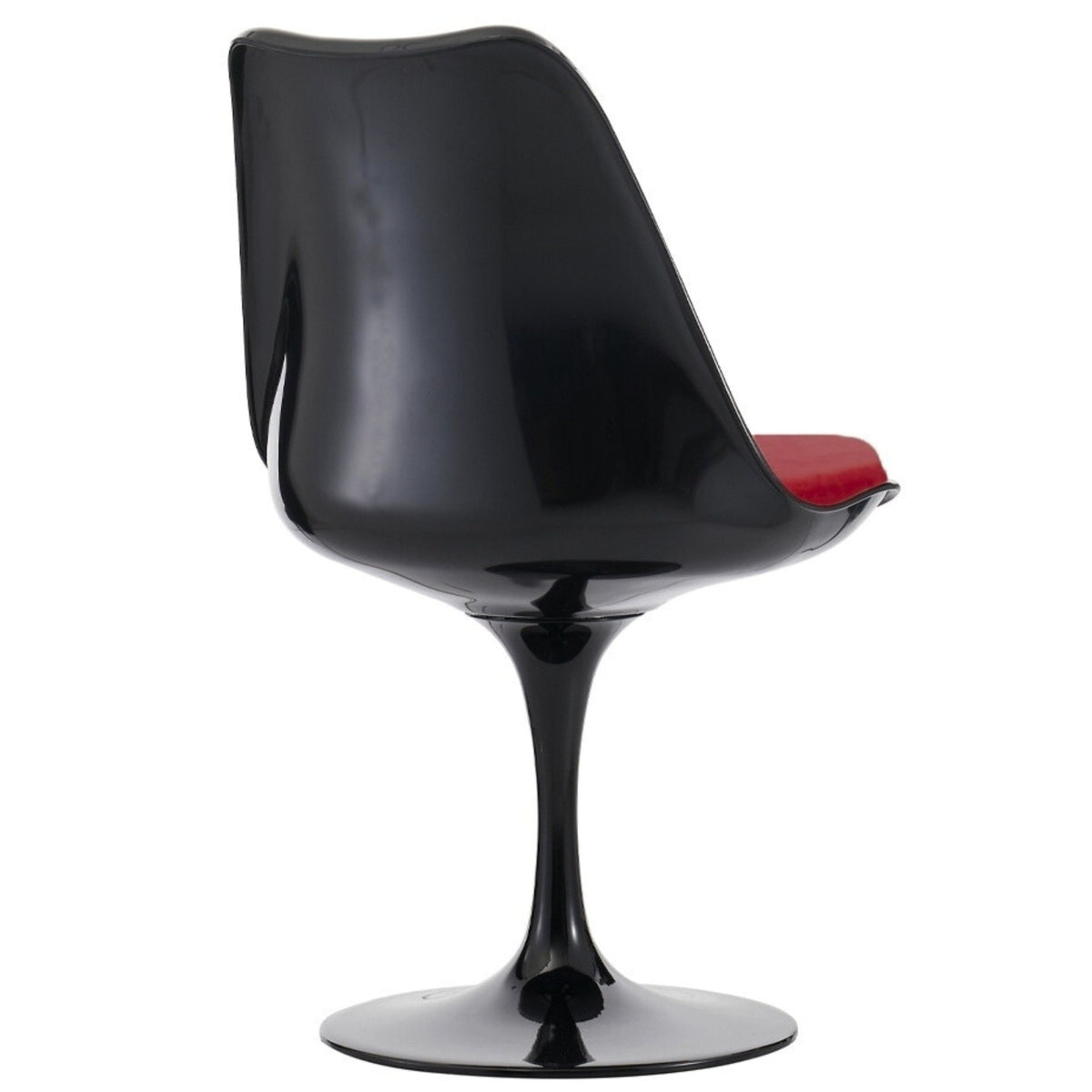 Black and Velveteen Scarlet Red Chelsea Side Chair