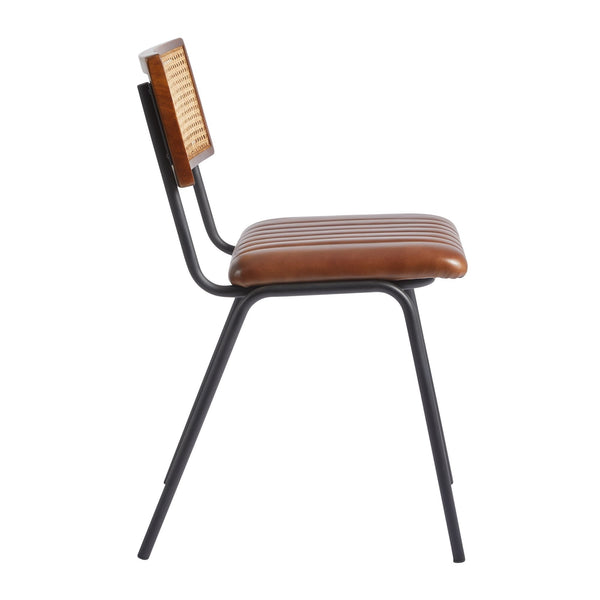 Savanna Brown Leather Dining Chair