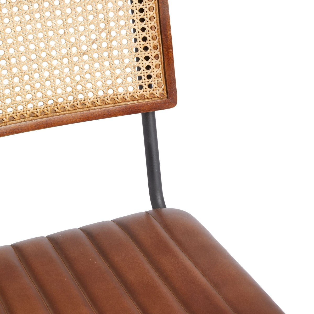 Savanna Brown Leather Bar Stool