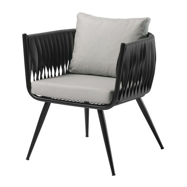 Mozzini Dark Grey Woven Armchair