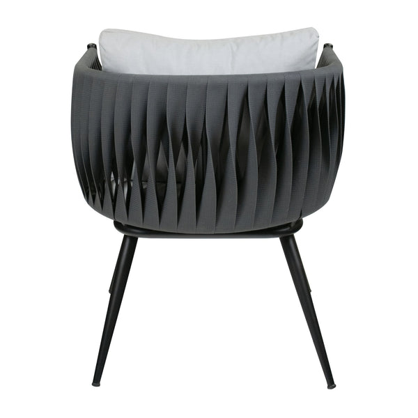 Mozzini Dark Grey Woven Armchair