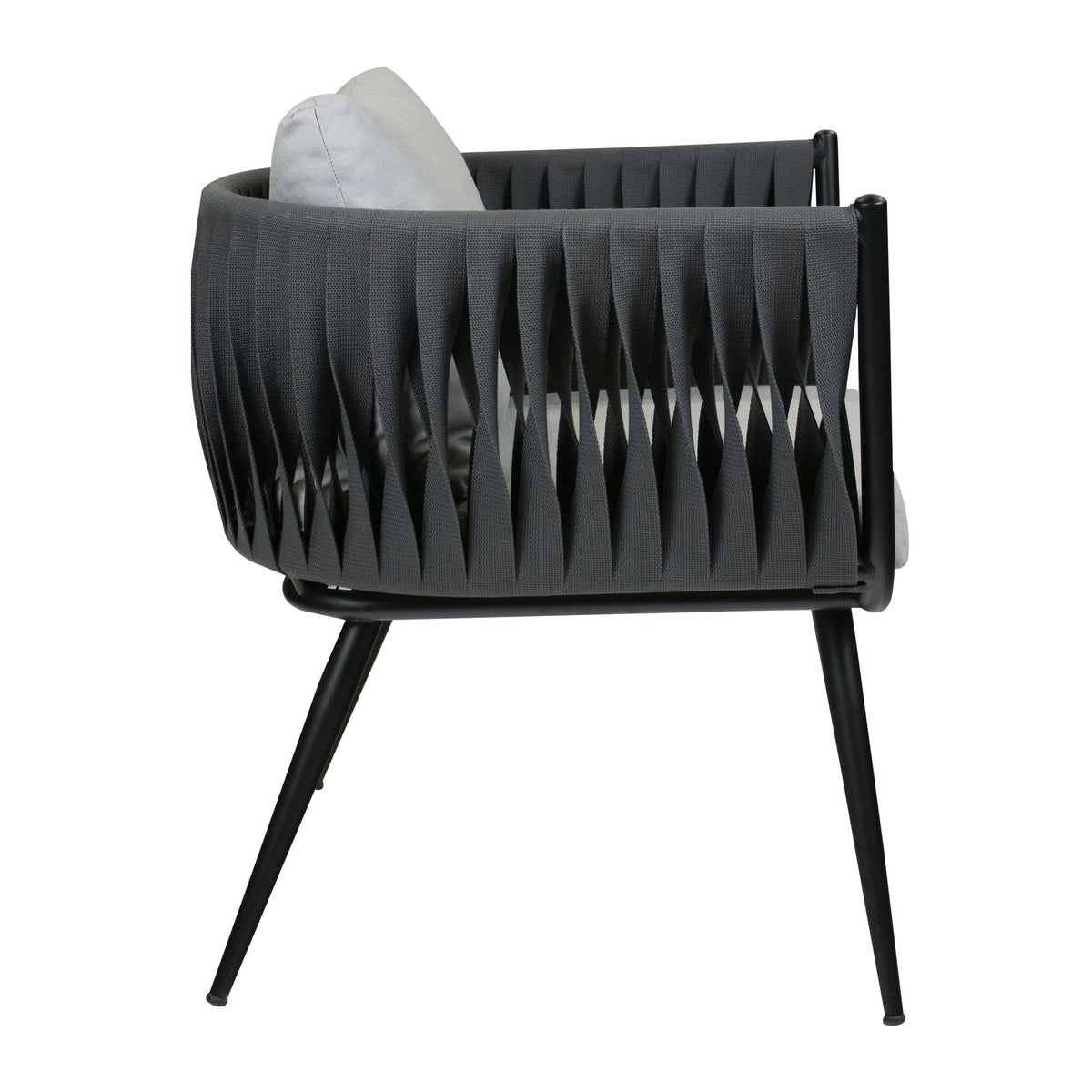Mozzini Dark Grey Woven Armchair