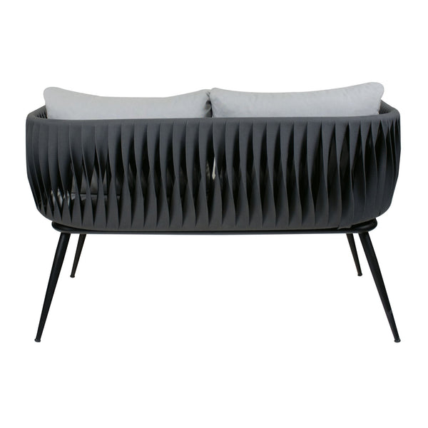 Mozzini Dark Grey Woven 2 Seater Sofa