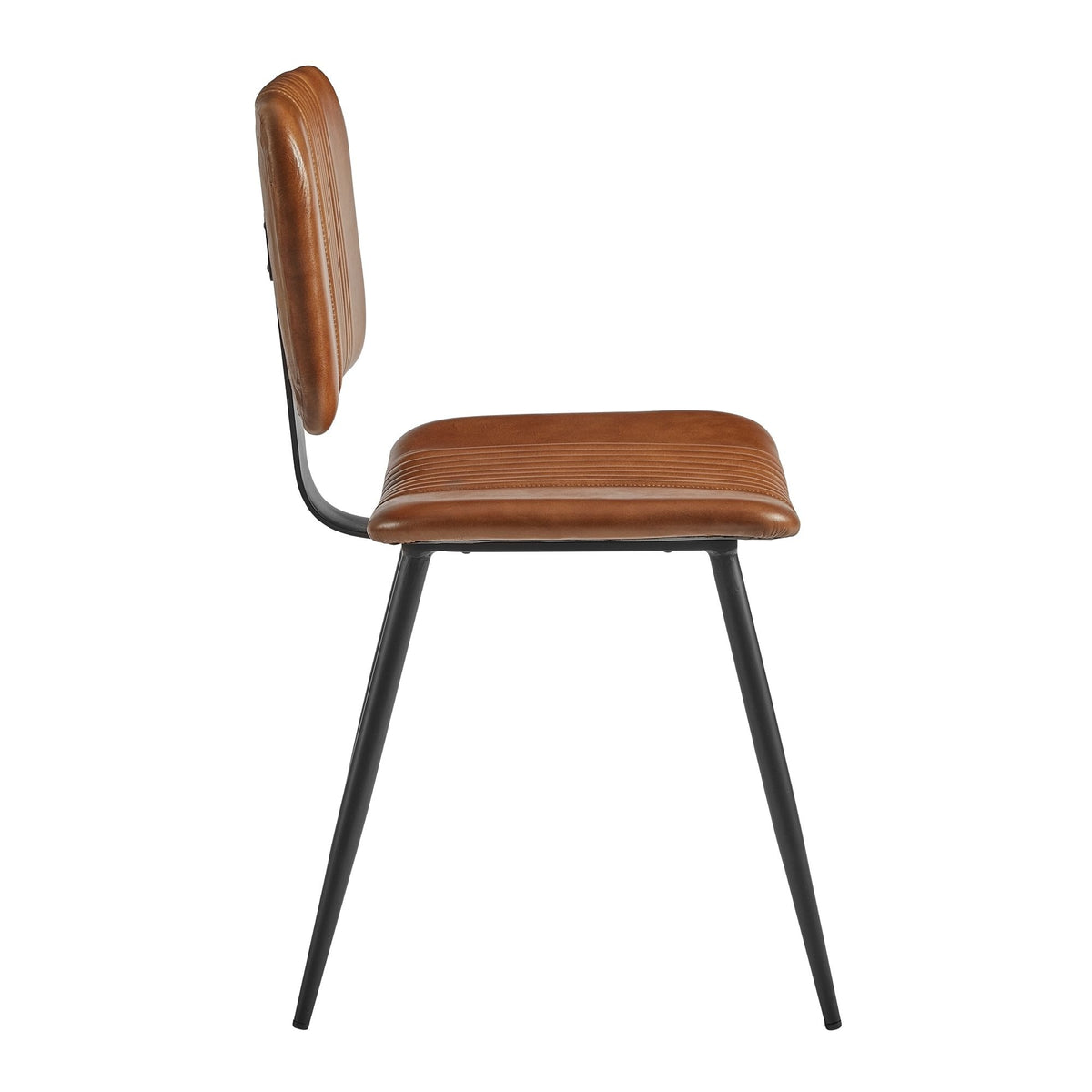 Opel Bruciato Leather Dining Chair