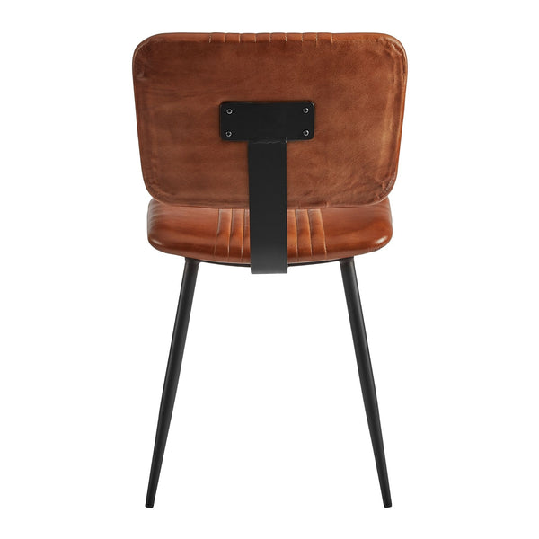 Opel Bruciato Leather Dining Chair