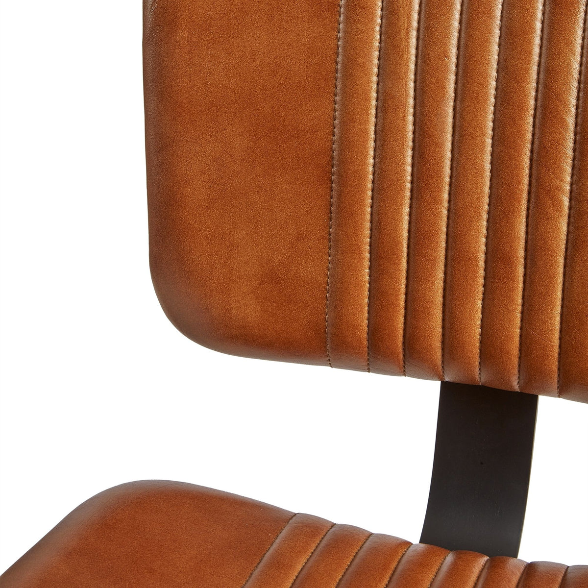 Opel Bruciato Leather Dining Chair