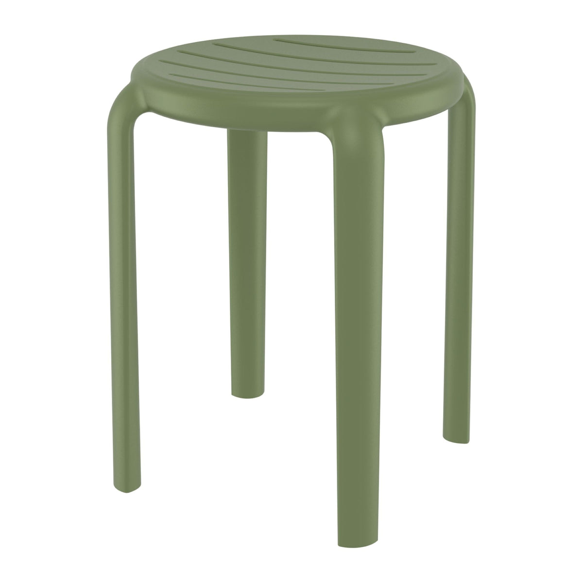 Tom Olive Green Low Stool 45cm
