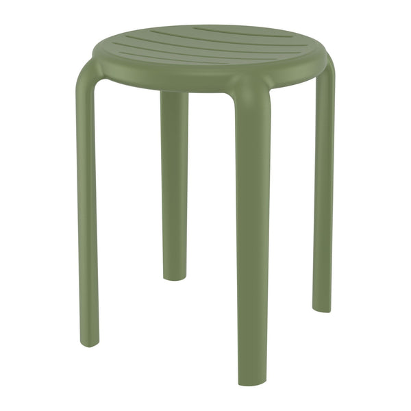 Tom Olive Green Low Stool 45cm