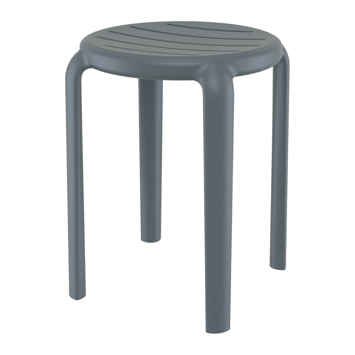 Tom Dark Grey Low Stool 45cm