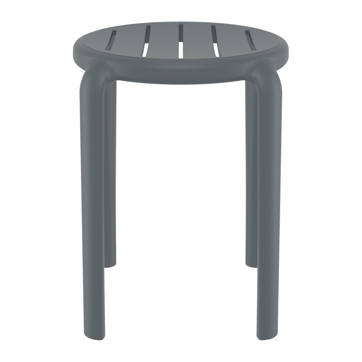 Tom Dark Grey Low Stool 45cm