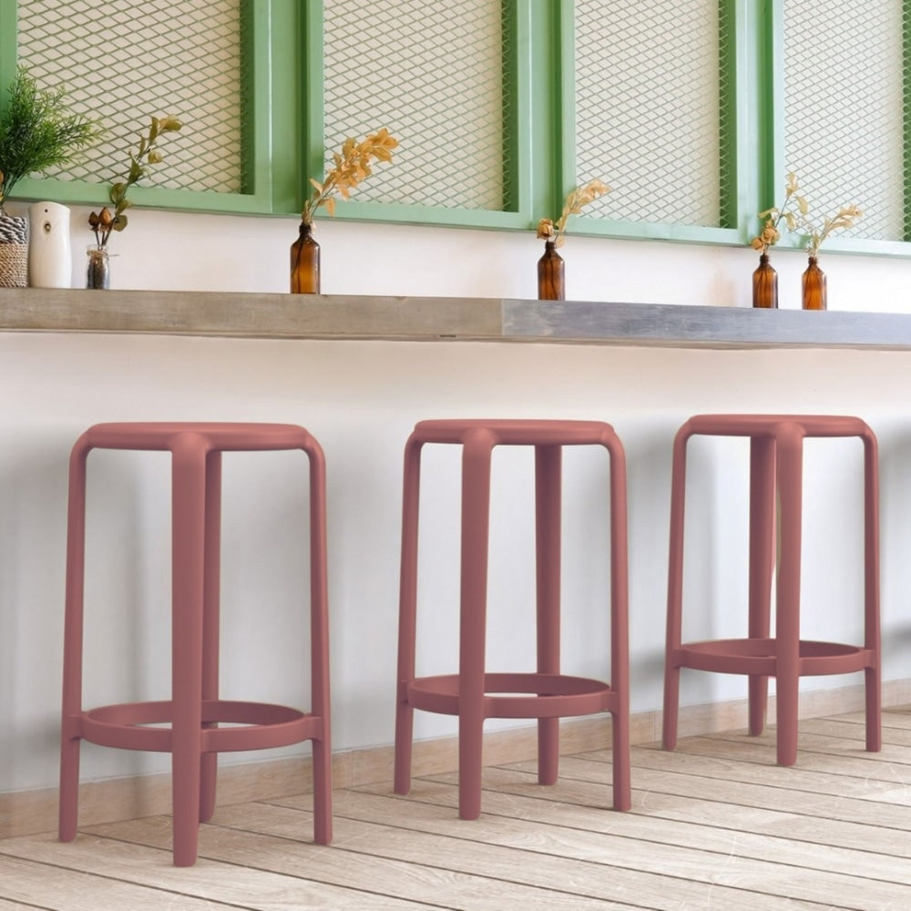 Tom Marsala Red Bar Stool 65cm