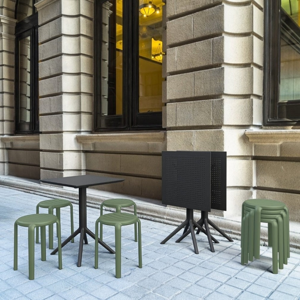 Tom Olive Green Low Stool 45cm