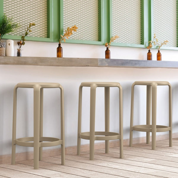 Tom Taupe Bar Stool 65cm