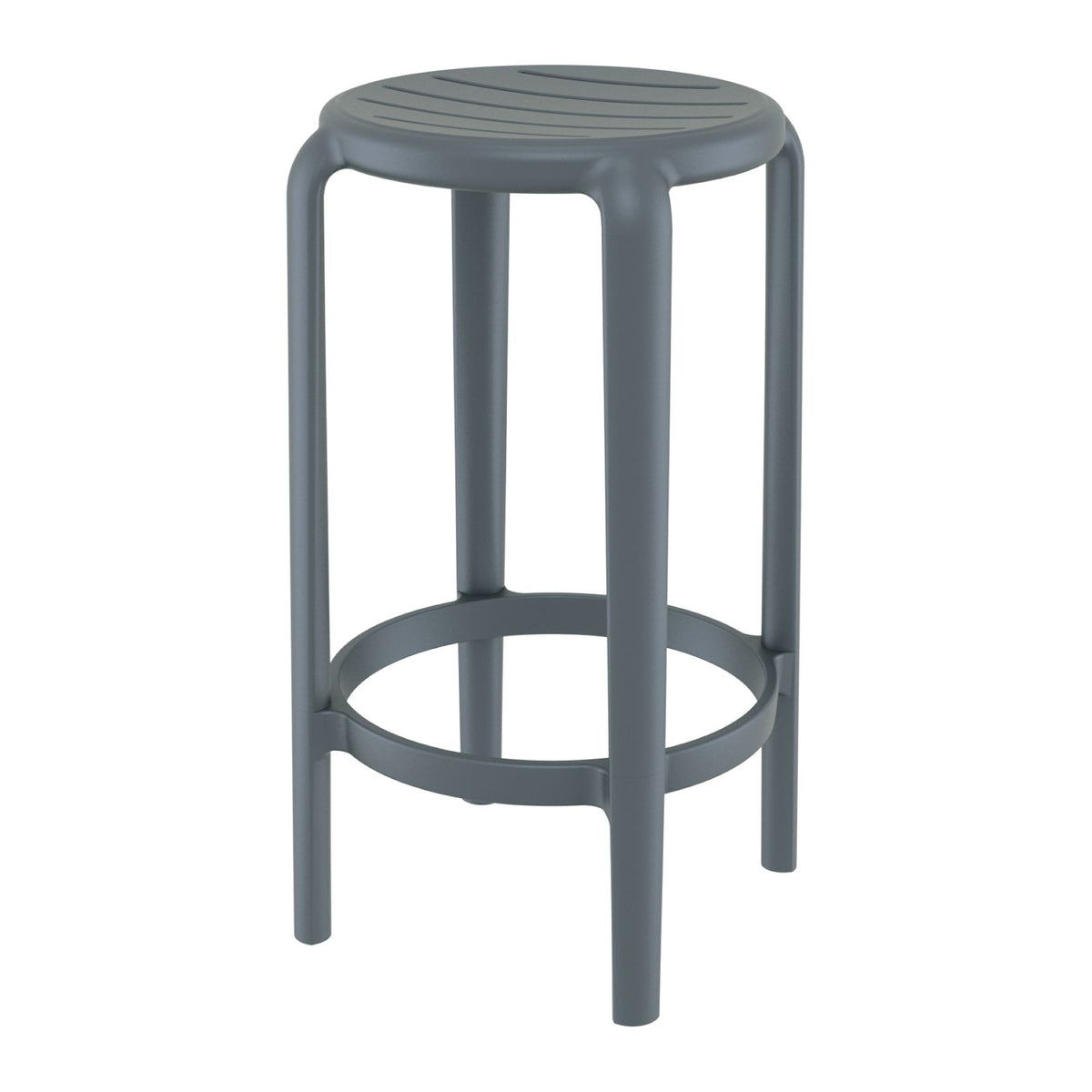 Tom Dark Grey Bar Stool 65cm