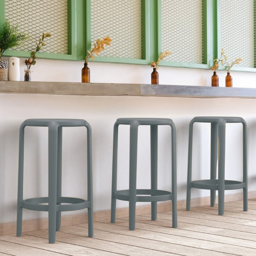 Tom Dark Grey Bar Stool 65cm