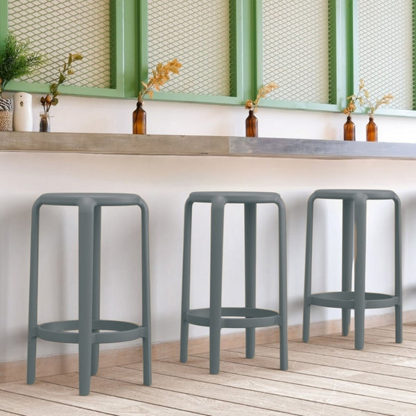 Tom Dark Grey Bar Stool 65cm
