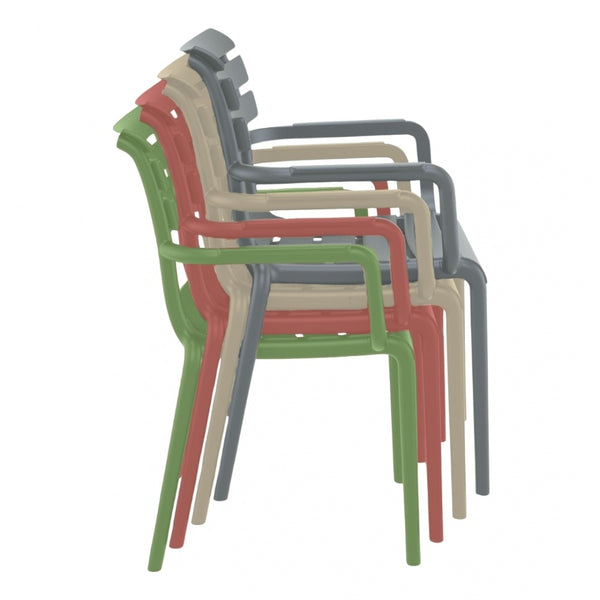 Paris Taupe Plastic Armchair
