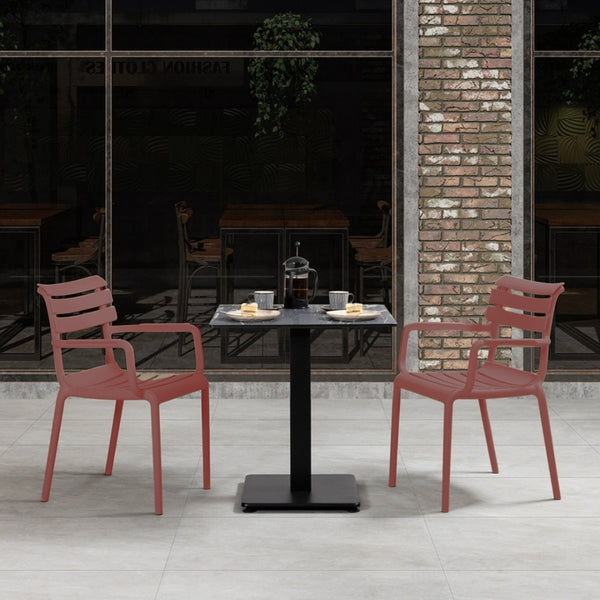 Paris Marsala Red Plastic Armchair