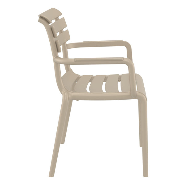 Paris Taupe Plastic Armchair