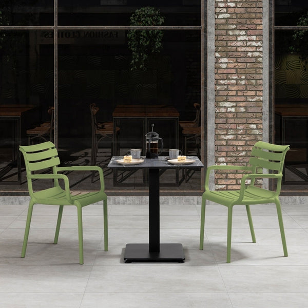 Paris Olive Green Plastic Armchair