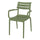 Paris Olive Green Plastic Armchair