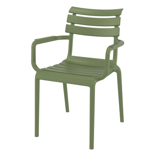 Paris Olive Green Plastic Armchair