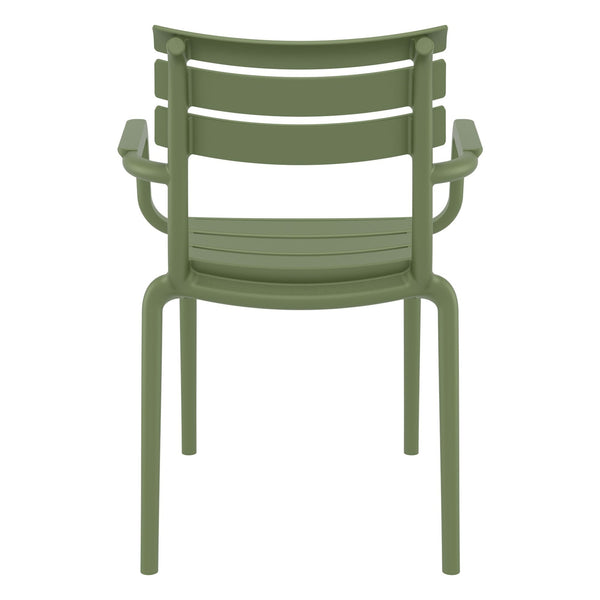 Paris Olive Green Plastic Armchair