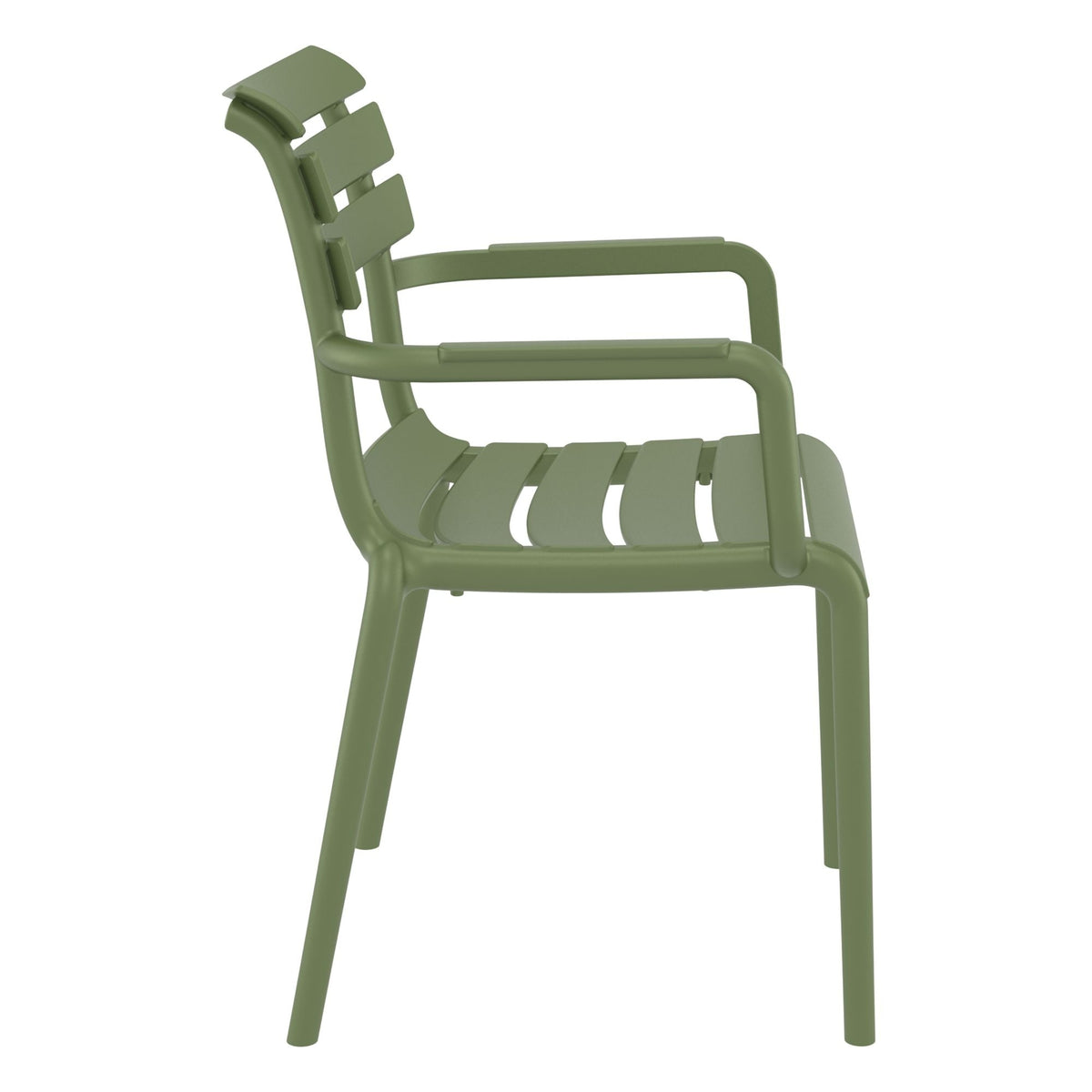 Paris Olive Green Plastic Armchair