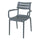 Paris Dark Grey Plastic Armchair