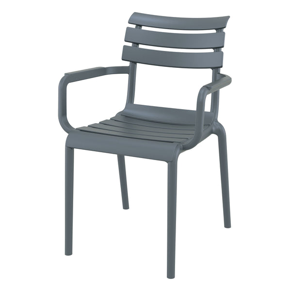 Paris Dark Grey Plastic Armchair