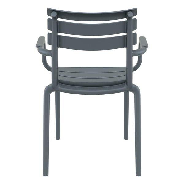 Paris Dark Grey Plastic Armchair