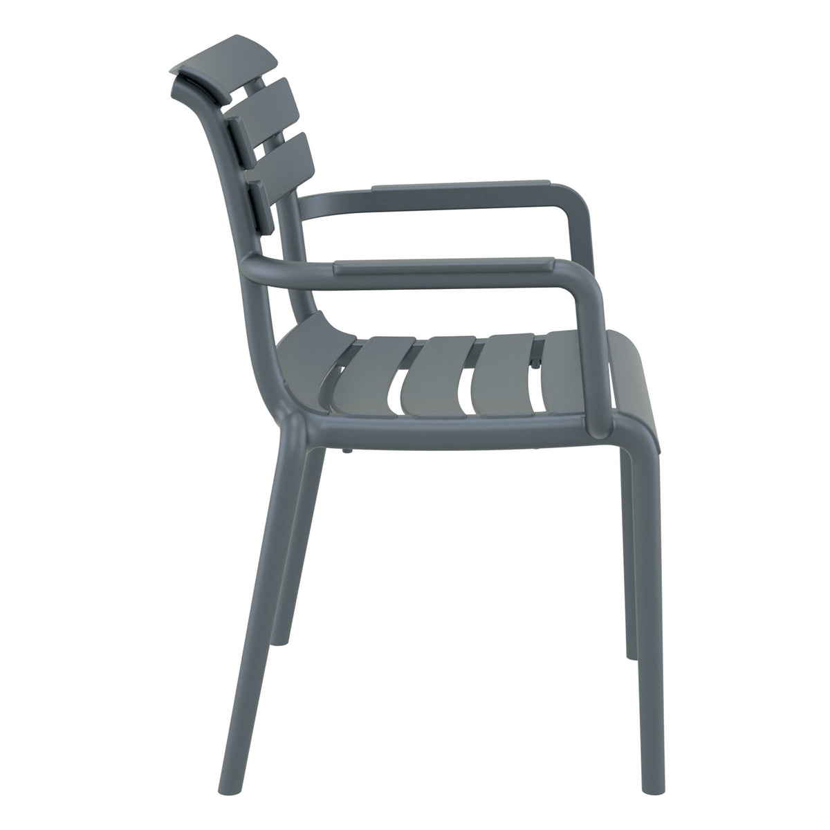 Paris Dark Grey Plastic Armchair