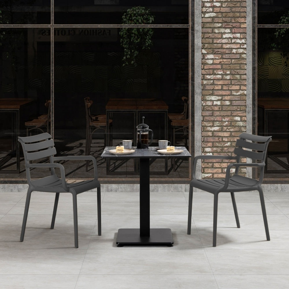 Paris Dark Grey Plastic Armchair