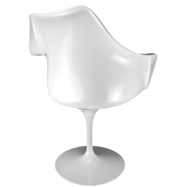 White and Velveteen Beige Chelsea Armchair