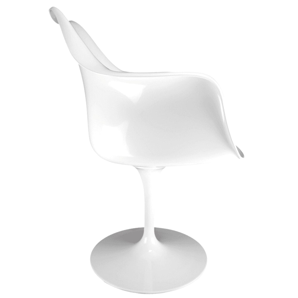 White and Velveteen Beige Chelsea Armchair