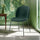 Luxurious Dark Green Velvet Dining Chair with Black Metal Legs